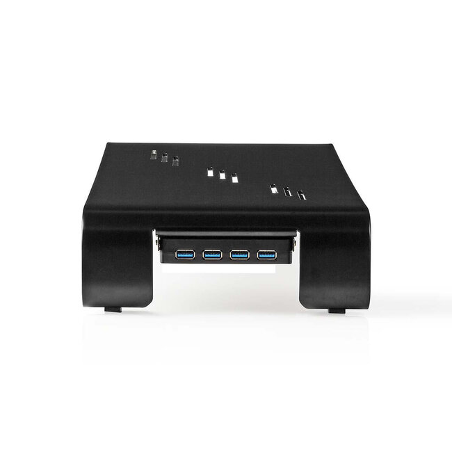 Nedis Premium ergonomischer Monitorständer mit USB 3.0 Hub – Schwarz