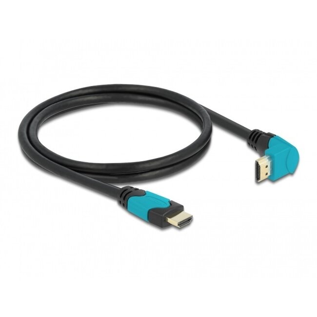 DeLOCK HDMI-Kabel - 90° Winkel nach oben - Version 2.1 (8K 60Hz + HDR) - 1 Meter