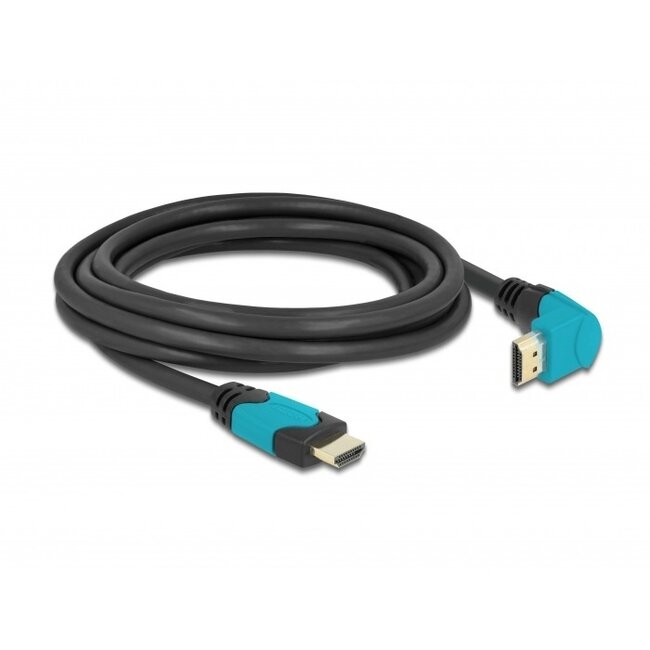 DeLOCK HDMI-Kabel - 90° Winkel nach oben - Version 2.1 (8K 60Hz + HDR) - 3 Meter