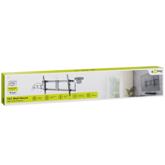 Goobay Pro Serie Tilt XL Wandhalterung für Bildschirme bis 100 Zoll / fest