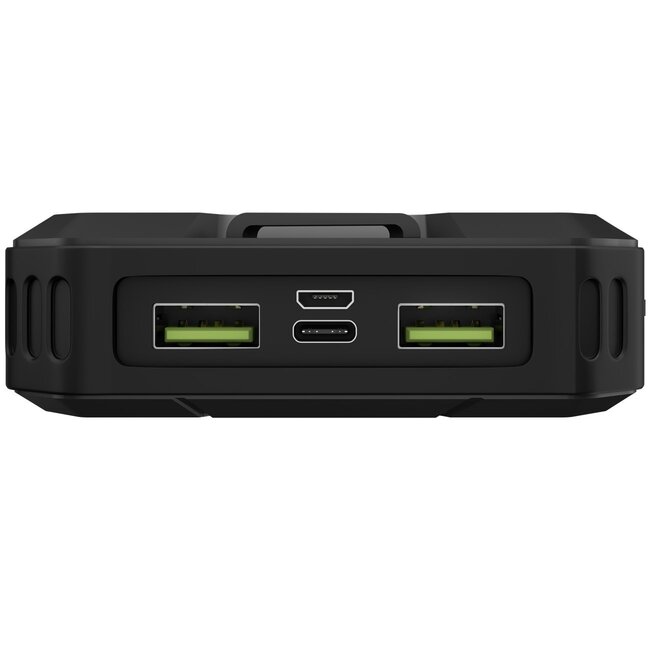Goobay Powerbank Fast Charge Solar 20.000 mAh, 2x USB-A & 1x USB-C, schwarz