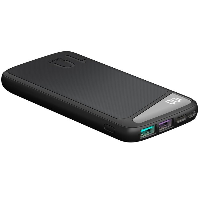Goobay Powerbank Fast Charge 10.000 mAh, 2x USB-A & 1x USB-C, schwarz