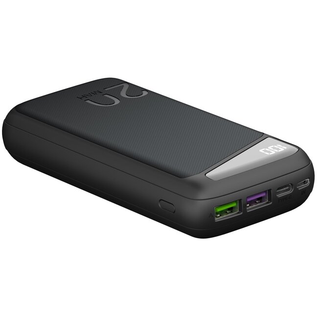 Goobay Powerbank Fast Charge 20.000 mAh, 2x USB-A & 1x USB-C, schwarz