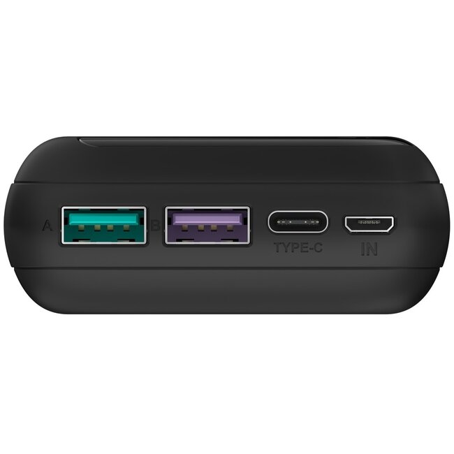 Goobay Powerbank Fast Charge 20.000 mAh, 2x USB-A & 1x USB-C, schwarz