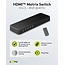 Goobay HDMI-Matrixschalter 4x2 mit Audio-Extractor & ARC-Konverter – HDMI 2.0 (4K 60Hz + HDR) schwarz