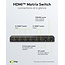 Goobay HDMI-Matrixschalter 4x2 mit Audio-Extractor & ARC-Konverter – HDMI 2.0 (4K 60Hz + HDR) schwarz
