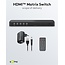 Goobay HDMI-Matrixschalter 4x2 mit Audio-Extractor & ARC-Konverter – HDMI 2.0 (4K 60Hz + HDR) schwarz