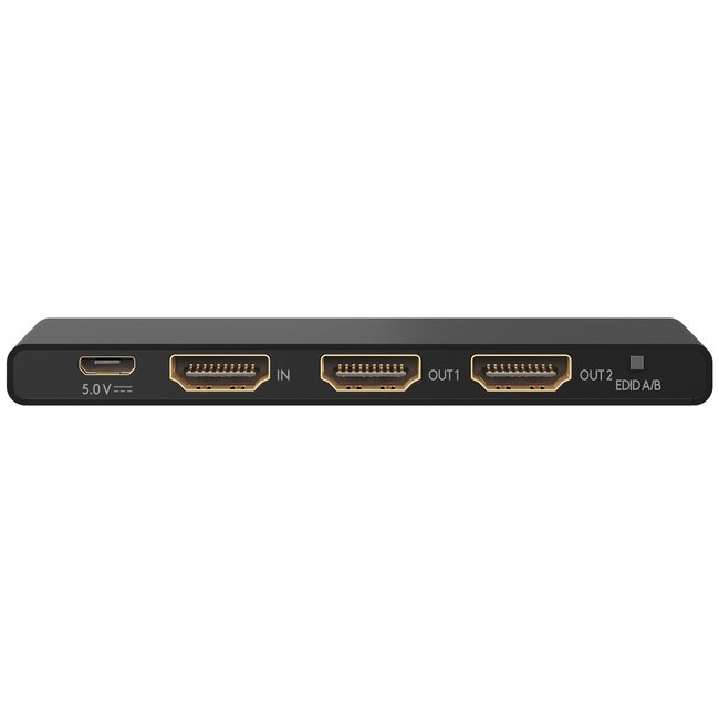 Goobay HDMI Splitter 1 auf 2 - HDMI 2.0 (4K 60Hz + HDR) / Schwarz