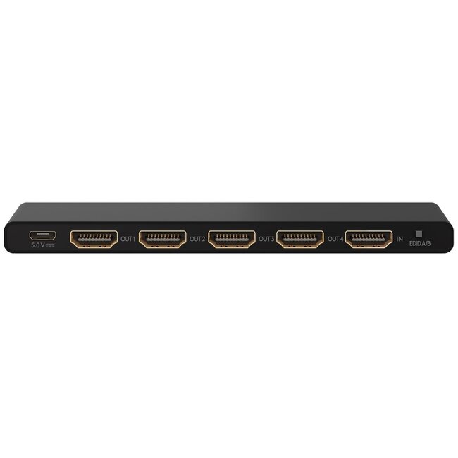 Goobay HDMI-Splitter 1 auf 4 - HDMI 2.0 (4K 60Hz + HDR) / Schwarz