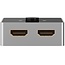 Goobay bidirekter HDMI Umschalter 2 zu 1 / 1 zu 2 - HDMI2.0 (4K 60Hz + HDR) / Silber