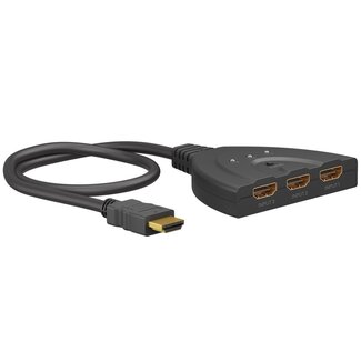 Goobay Goobay HDMI Umschalter 3 zu 1 - HDMI1.4 (4K 30Hz) / Schwarz - 0,50 m