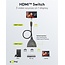 Goobay HDMI Umschalter 3 zu 1 - HDMI 2.0 (4K 60Hz + HDR) / Schwarz - 0,50 m