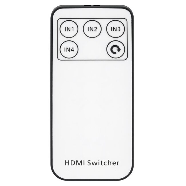 Goobay HDMI Umschalter 4-fach mit Fernbedienung - HDMI 2.0 (4K 60Hz + HDR) / Schwarz