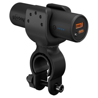 Goobay Goobay Fahrrad Powerbank Fast Charge 5.000 mAh, 1x USB-A & 1x USB-C, schwarz