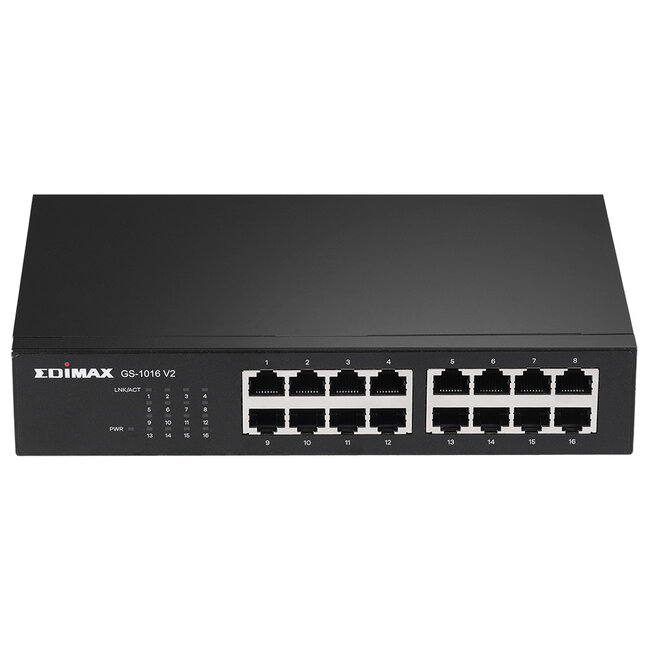 Edimax GS-1016 V2 Gigabit Ethernet Switch 16 Ports Schwarz