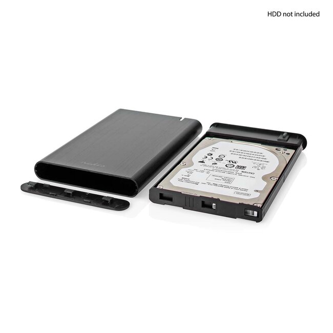 Nedis 2,5'' SATA HDD/SSD Gehäuse - USB-A/USB-C - USB 3.0 - Aluminium