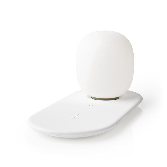 Nedis LED-Nachtlicht mit Fast Charging kabellosem Qi-Ladegerät - 2A/10W, Weiß