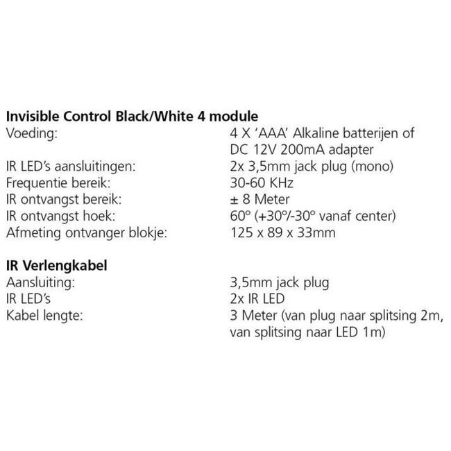 Marmitek Invisible Control 4 - Schwarz