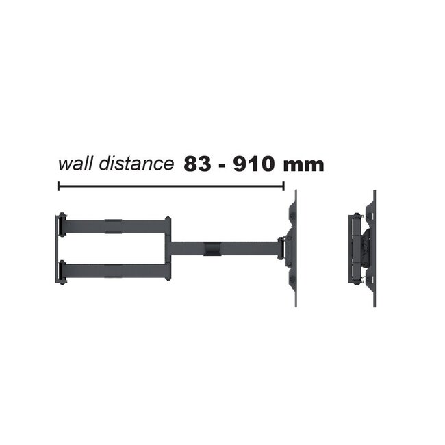My Wall XXL Full-Motion Wandhalterung für Bildschirme bis 80 Zoll (3 Drehpunkte)