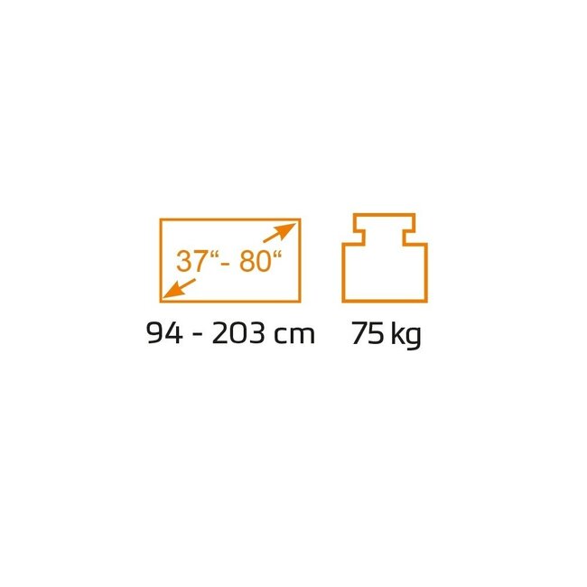 My Wall Micro Gap Ultra Slim Wandhalterung für Bildschirme bis 80 Zoll / fest