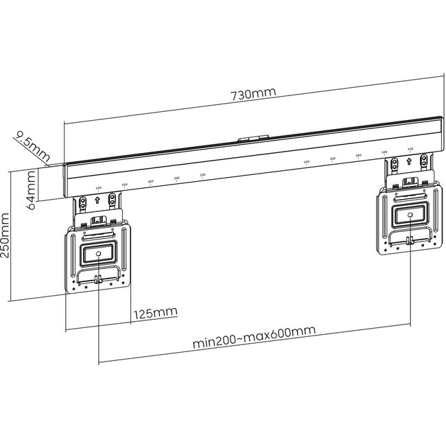 My Wall Micro Gap Ultra Slim Wandhalterung für Bildschirme bis 80 Zoll / fest