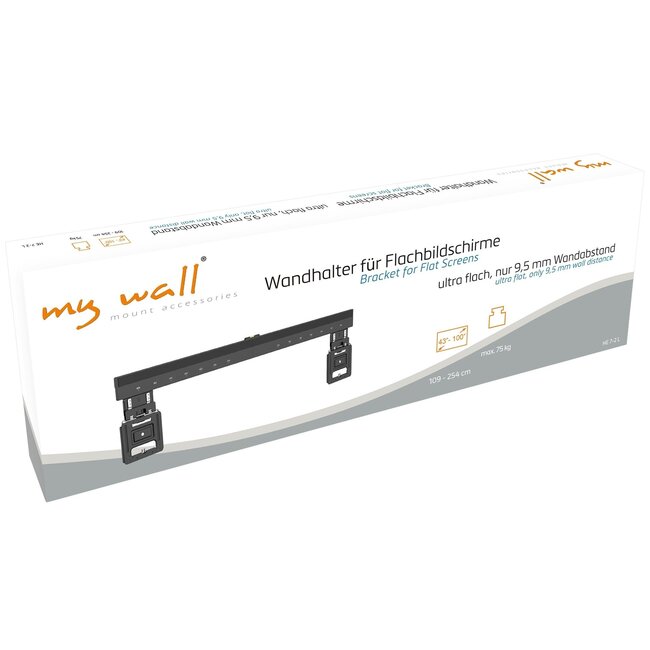 My Wall Micro Gap Ultra Slim Wandhalterung für Bildschirme bis 100 Zoll / fest