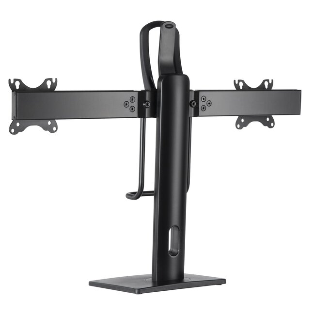 My Wall Monitorständer für 2 Monitore bis 27 Zoll – Crossbar / Full Motion mit Federmechanismus / Schwarz