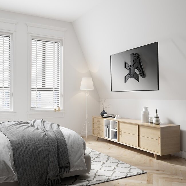 My Wall Deckenhalterung klappbar für Bildschirme bis 55 Zoll mit Motor (App & Fernbedienung) schwarz