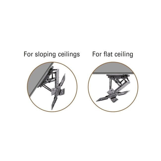 My Wall Deckenhalterung klappbar für Bildschirme bis 55 Zoll mit Motor (App & Fernbedienung) schwarz