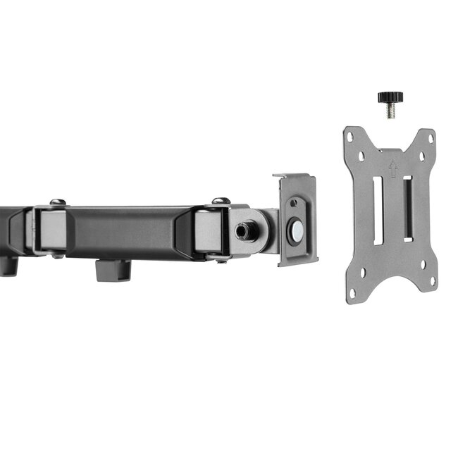 My Wall Schreibtischhalterung für 2 Monitore bis 32 Zoll / Full Motion / Schwarz/Silber