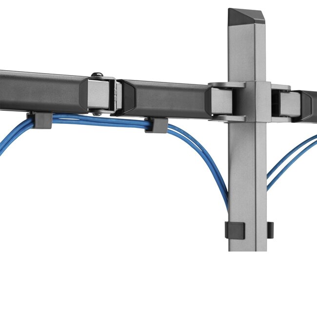 My Wall Schreibtischhalterung für 2 Monitore bis 32 Zoll / Full Motion / Schwarz/Silber