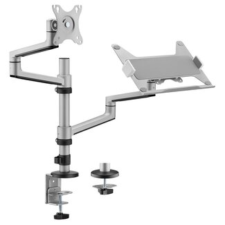 My Wall My Wall Monitorhalterung für Monitore bis 32" und Notebooks bis 17,3" / Full Motion / Silber