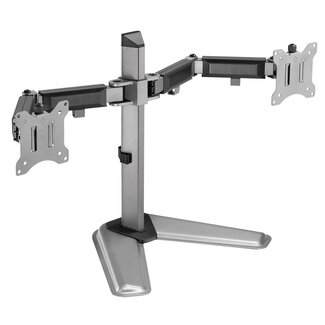 My Wall My Wall Monitorständer für 2 Monitore bis 32 Zoll / Full Motion / Schwarz/Silber