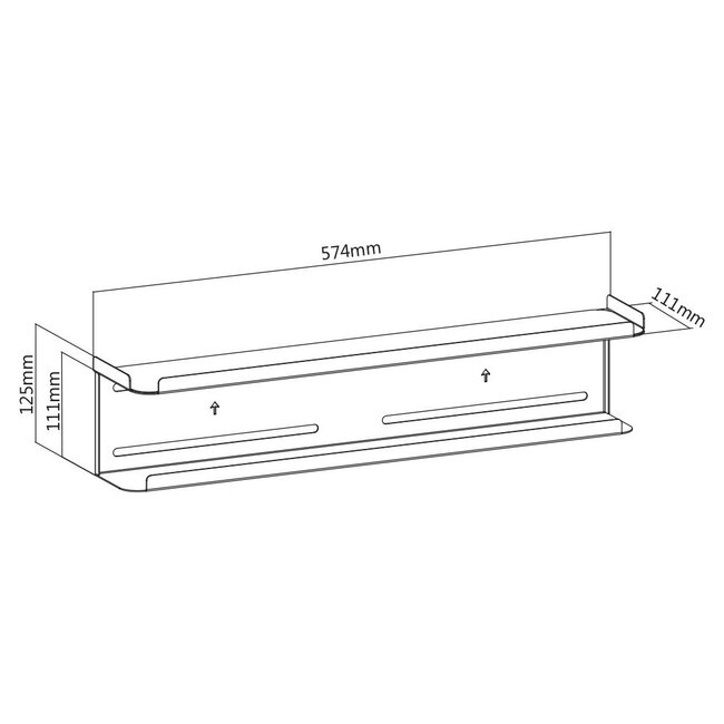 My Wall Multifunktionsregale für oben, unten oder hinter Bildschirmen / Schwarz