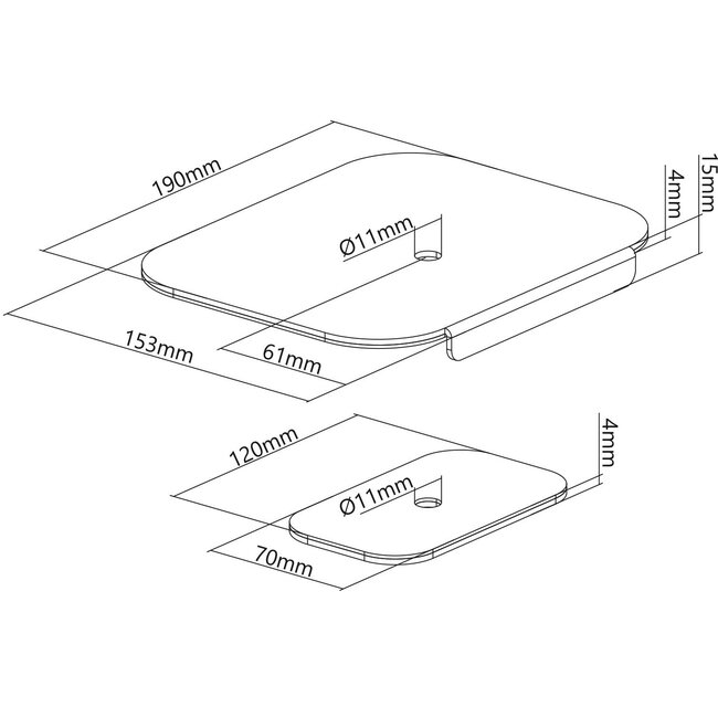 My Wall Schreibtischschutz für Tischhalterungen / Schwarz