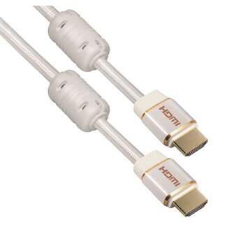MaxTrack Premium HDMI-Kabel Version 2.0 (4K 60Hz + HDR) Weiß - 2 Meter