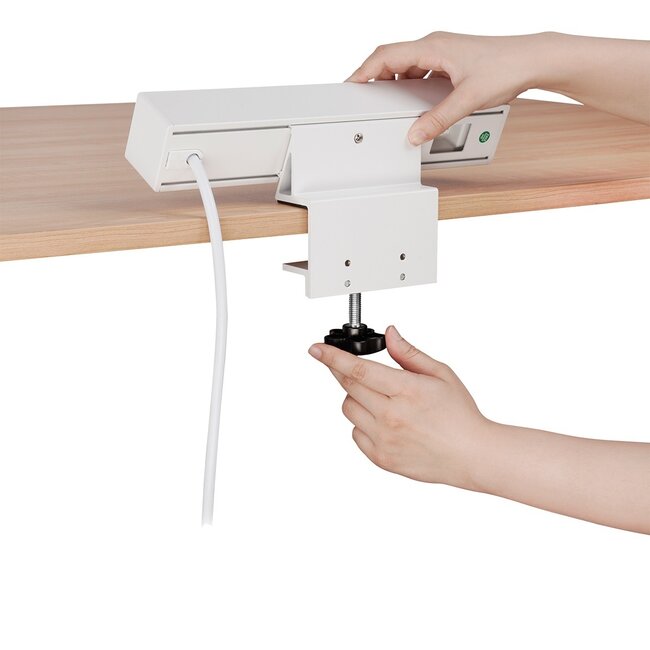 MaxTrack Steckdosenleiste 3-fach, 2x USB, 2x RJ45, weiß, 1,8 m - für Schreibtisch