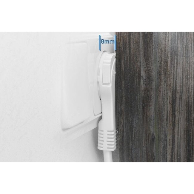 Steckdosenleiste 5-fach mit Schalter und Magnetbefestigung, weiß - 3 Meter