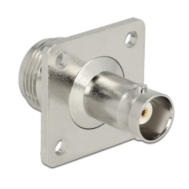 N (w) - BNC (w) Einbauadapter - 50 Ohm