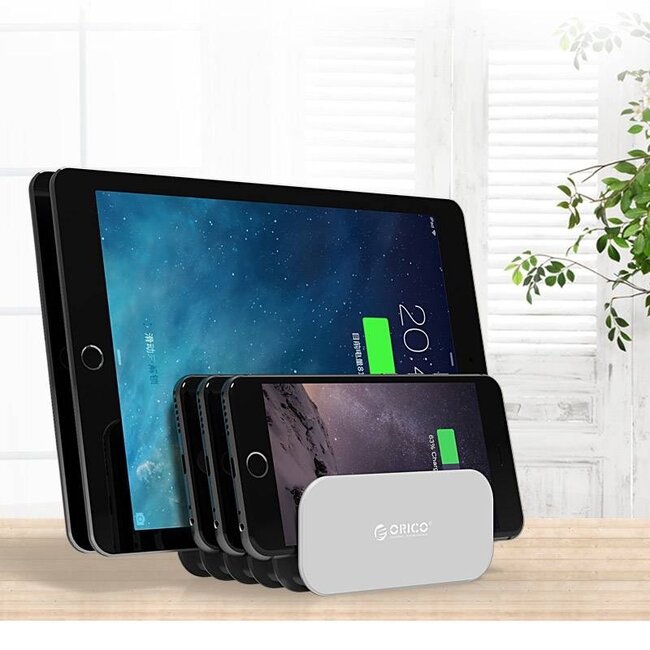 Orico Halterung für 5 Tablets und Smartphones / Silber