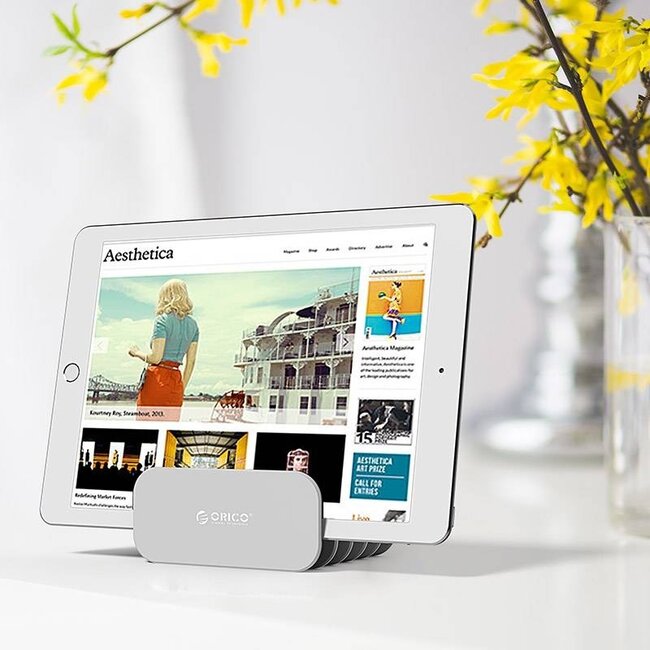 Orico Halterung für 5 Tablets und Smartphones / Silber