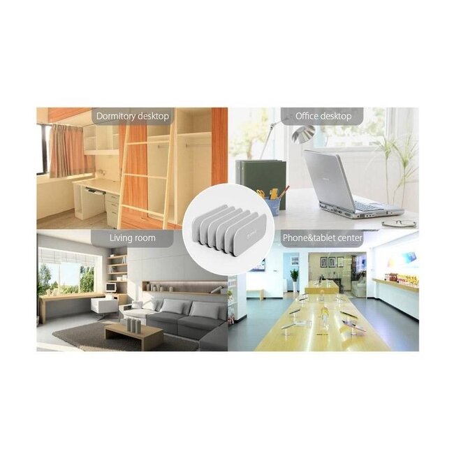 Orico Halterung für 5 Tablets und Smartphones / Silber