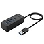 Orico USB 3.0 Hub 4 Ports - Bus-powered, Schwarz - 1 Meter