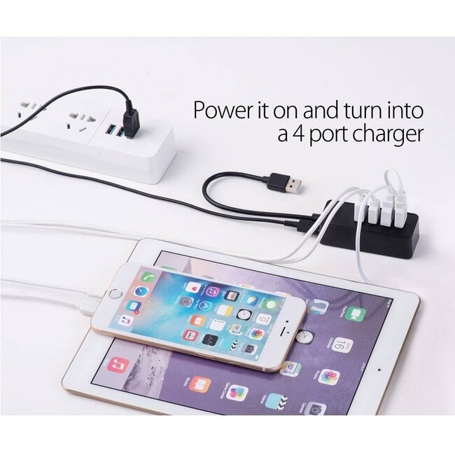 Orico USB 3.0 Hub 4 Ports - Bus-powered, Schwarz - 1 Meter