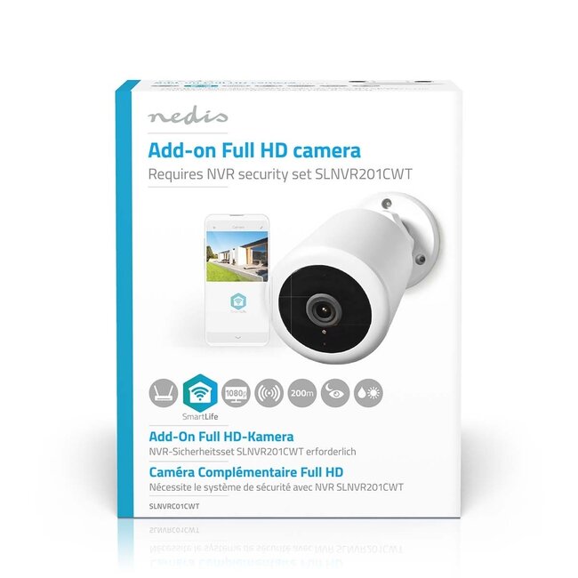 Nedis SmartLife Erweiterungskamera für kabelloses Überwachungssystem / Full HD 1080p