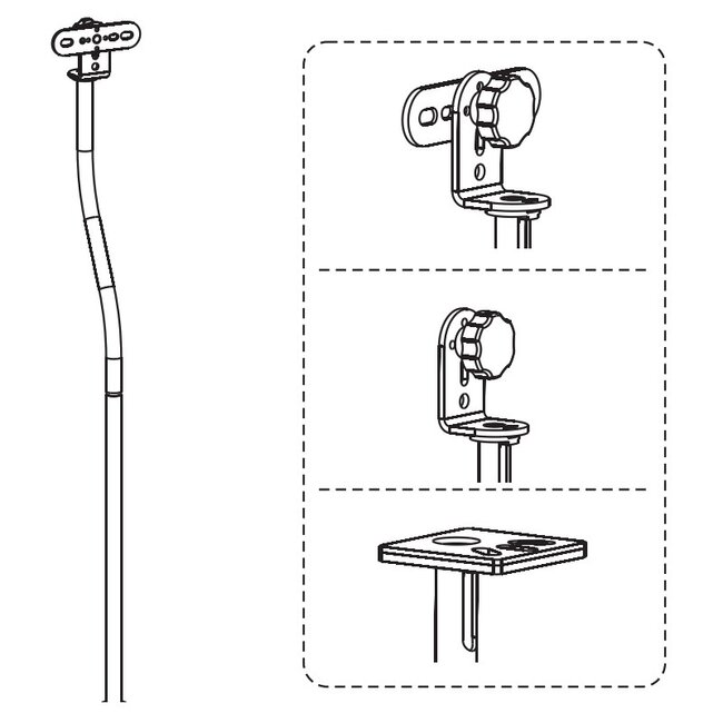 Nedis Lautsprecherständer Set für kleine Lautsprecher - bis 4,5 kg / Schwarz