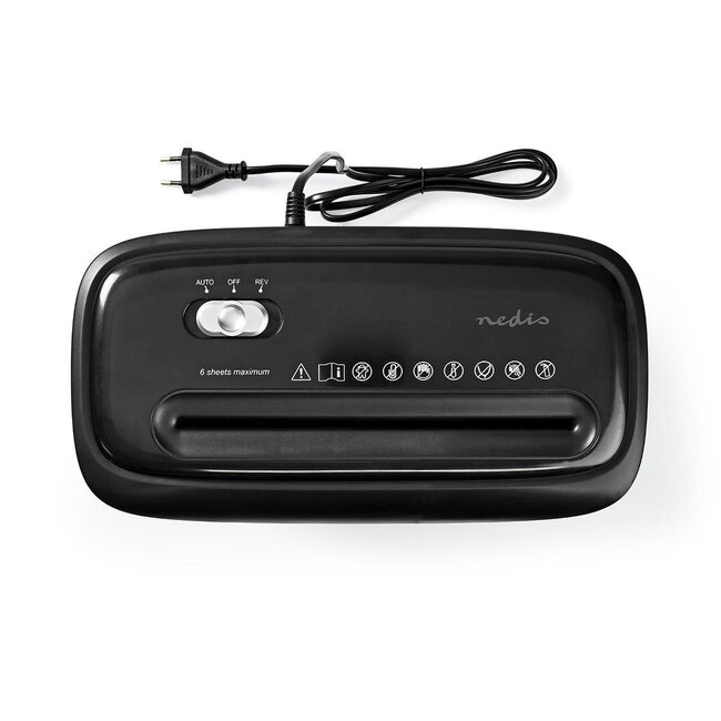 Nedis Aktenvernichter A4 Schwarz