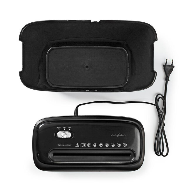 Nedis Aktenvernichter A4 Schwarz