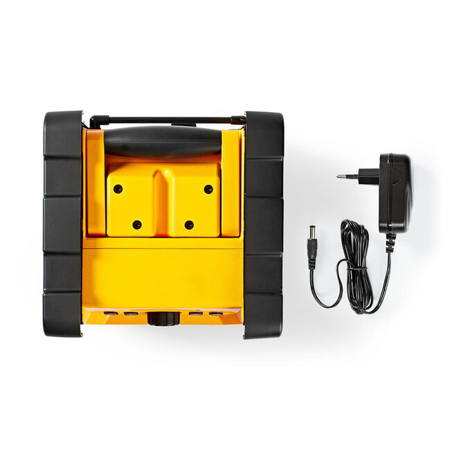 Nedis wasserdichter Bluetooth Baustellenradio mit FM und AUX - 15W / IPX5 / Gelb