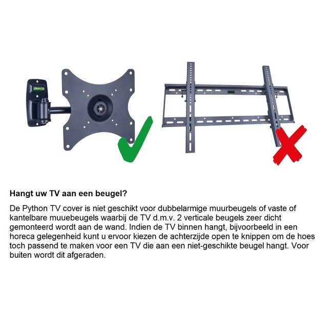 Python Schutzhülle mit transparentem Sichtfenster für 55-58 Zoll Bildschirme